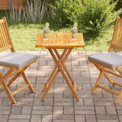 Produktbild von Tischplatte aus massivem Teakholz 60×60×2,5 cm