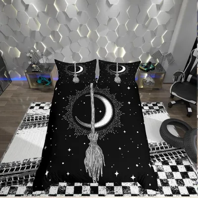 Image de Ensemble de couette Solidchoice pour Halloween, avec un motif de sorcière