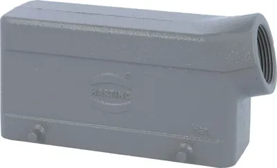 Produktbild von HARTING Han 24B Tüllengehäuse niedrig, 1xPG21 seitlicher Kabelabgang, für 2 Bügel (am Unterteil) Verschraubung PG21