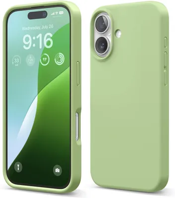 Produktbild von Elago Premium Silikonhülle für iPhone 16 Pastellgrün