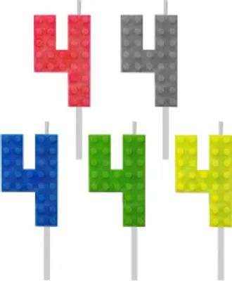 Produktbild von Blocks Geburtstagskerze, Zahl 4, Höhe 5,5 cm