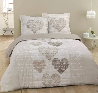 Imagen del producto de TRANKIELO® - Juego de funda de edredón de 200x200 cm - 100% algodón - Beige - Incluye 2 fundas de almohada