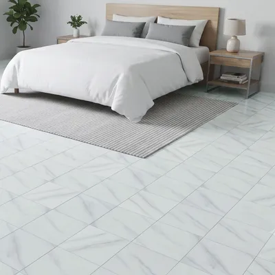 Produktbild von 56 Fliesen PVC Bodenbelag Selbstklebend Vinylboden Rutschfeste Bodenfliesen Bodenaufkleber Vinyl Laminat Rutschfeste Nachbildung-Dielen 30cm x 30cm