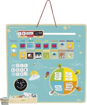 Produktbild von Vilac magnetischer Holzkalender Lernspielzeug Wochenplaner