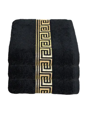 Produktbild von 3er Set Julie Julsen Duschtuch 70 cm x 140 cm 70x140,SCHWARZ-GOLD