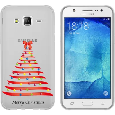 Produktbild von PhoneNatic Case kompatibel mit Samsung Galaxy J5 (2016) J510 Silikon-Hülle X Mas Weihnachten Weihnachtsbaum M1