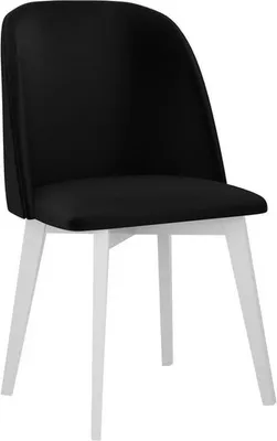 Image de Chaise de cuisine rembourrée AFTON 5 - blanc / noir