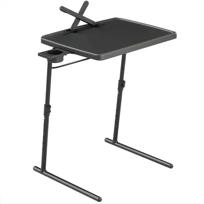 Produktbild von Laptop-Betttisch & Sofatisch – Klappbarer Laptop Tisch mit Neigbarer Tischplatte & Getränkehalter – Schwarz