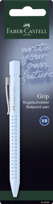 Zdjęcie produktu dla Faber-Castell 243995, Spinacz, Przyciskany długopis, Możliwość ponownego napełnienia, Niebieski, Extra Pogrubiony