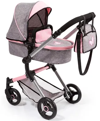 Immagine prodotto di Carrozzina per bambole Bayer Neo Vario combi grigio/rosa