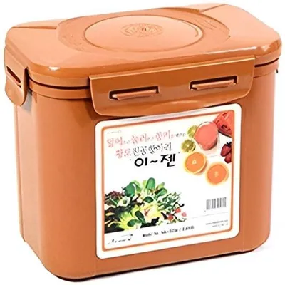 Productafbeelding van Kimchi- en zuurkoolcontainers met probiotische fermentatie - Keramiek, bruin, 1,7 liter