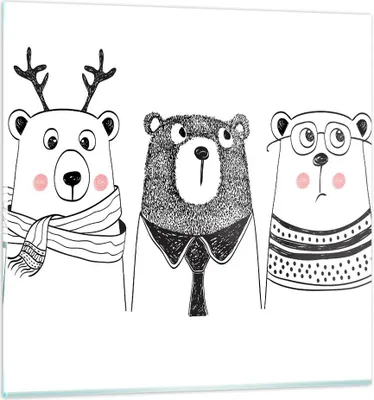 Produktbild von Bilder auf glas - Spaß süß Teddybär - 30x30cm - Glasbilder - Wandbilder - Kunstdruck - zum Aufhängen bereit - Wanddekoration aus Glas - Glas Bilder - Wandbild auf Glas - Einteilig - GAC30x30-2925