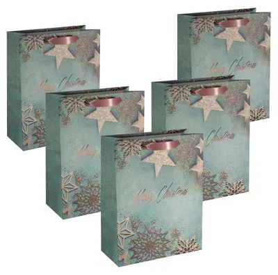 Produktbild von Geschenktasche groß, Glamorous Christmas, Bodeneinlage, 26 x 33 x 12 cm, 5 St