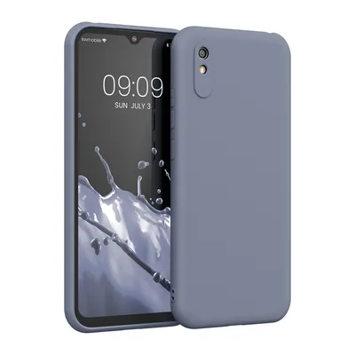 Produktbild von kwmobile Hülle kompatibel mit Xiaomi Redmi 9A / 9AT Hülle - gummierte TPU Silikon Handyhülle - Schutzhülle für kabelloses Laden - Case in Lavendelgrau