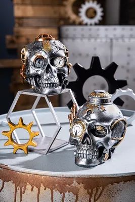 Produktbild von Gilde Poly Skulptur Steampunk Skull