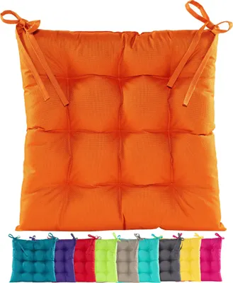 Produktbild von JACK Outdoor Stuhlkissen 38x38cm Lounge Kissen Auflage Wasserfest Sitzkissen Garten Lotus Effekt, Farbe:Orange