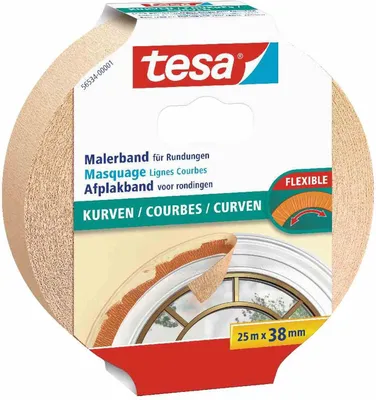 Produktbild von tesa® Malerband für Kurven 25 m x 38 mm