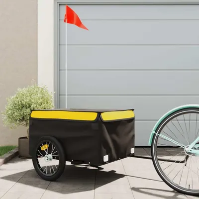 Produktbild von vidaXL Príves na bicykel čierno-žltý 45 kg železa