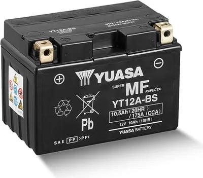 Productafbeelding van YUASA YT12A-BS / 51218 - 12V, 10,5Ah/C20 - 175A (EN) - Motoraccu WF