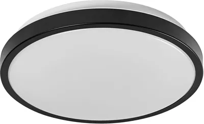 Produktbild von LEDVANCE ORBIS LONDON LED-Deckenleuchte 280mm, schwarz, 16W, 2000lm, warmweiße Lichtfarbe, sehr homogene Lichtverteilung, lange Lebensdauer, fest verbautes LED-Modul, rund, IP20 Schutzklasse, 3000K