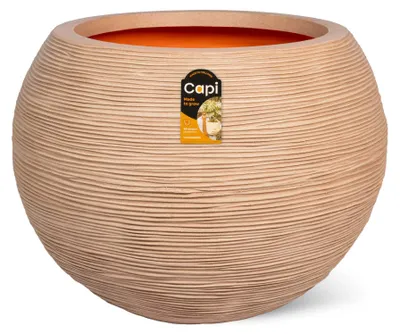 Produktbild von Capi Europe - Gefäß kugel Rib NL - Terra - 40x32 - KTER270