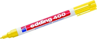 Produktbild von Edding 400, Gelb, Weiß, Gelb, Keramik, Glas, Metall, Kunststoff, Textil, Reifen, Holz/Laminat, 1 mm, 1 Stück(e)