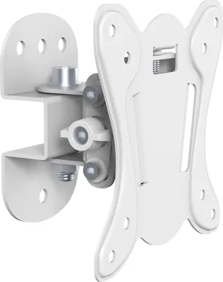 Image de PureMounts PM-FM10-100W - Support mural inclinable et pivotant pour TV / écran, distance au mur 75mm, capacité de charge 25kg, VESA 100x100 max, pour écrans de 33 à 69cm (13 pouces-27 pouces), blanc