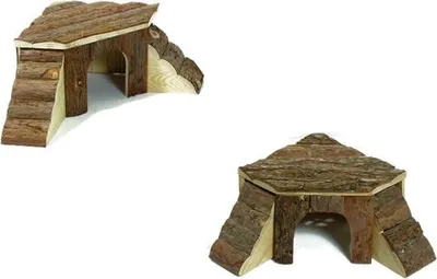 Image de Karlie Wonderland Maison naturelle Sunny Maisons pour rongeurs en bois 48x48x21cm