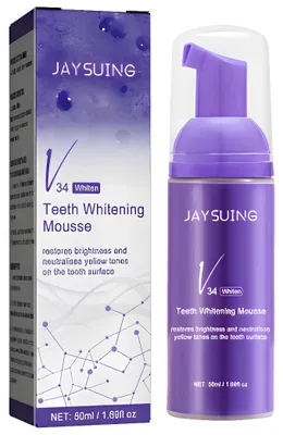 Imagen del producto de Pasta de dientes blanqueadora v34 de 50 ml Jaysuing, pasta colorante para dientes que reduce el tono amarillento para unos dientes más blancos.