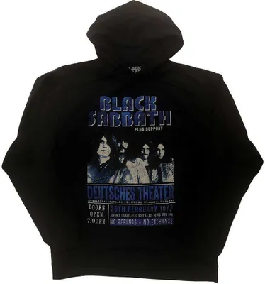 Immagine prodotto di Black Sabbath - Felpa con cappuccio unisex piccola Deutsches '73 - Nero