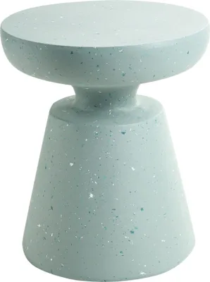 Produktbild von BELIANI Beistelltisch Grün Terrazzo Optik MgO und Glasfaser Rund ⌀ 45 cm Unregelmäßige Form Modern Outdoor Couchtisch Wohnzimmer Ausstattung Möbel