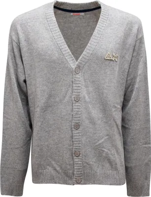 Imagen del producto de M9659 - Jersey de punto tipo cárdigan para hombre, marca Sun 68, confeccionado con una mezcla de lana con efecto desgastado