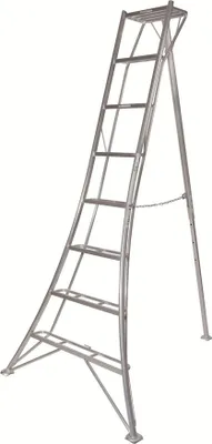 Produktbild von Niwaki aluminiowa 3-słupkowa drabina ogrodowa srebrna 190x125x243 cm