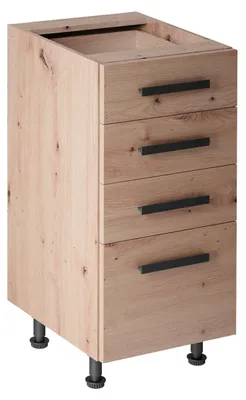 Produktbild von Unterschrank 40 cm – Nexa D40S4 – Beige / Push-to-Open Mechanismus