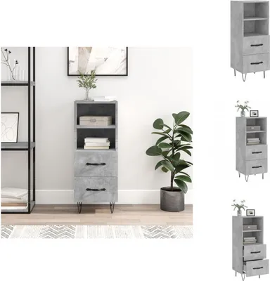 Produktbild von vidaXL Sideboard Betongrau 34,5x34x90 cm Holzwerkstoff -  Sideboards