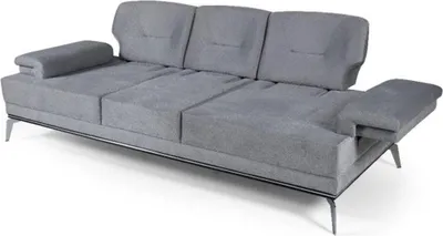 Produktbild von Sofa Stoffsofa Design Dreisitzer Grau 3 Sitzer Polstersofa Couch