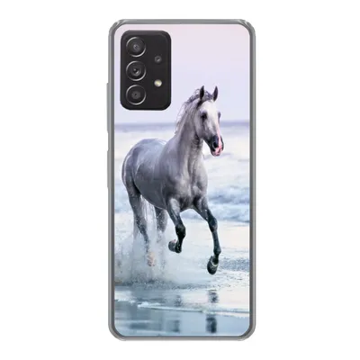 Produktbild von MuchoWow® Handyhülle Schutzhülle Hülle für Samsung Galaxy A33 5G Pferde - Luft - Meer Silikon Softcase Handy Hülle - Kartenhalter