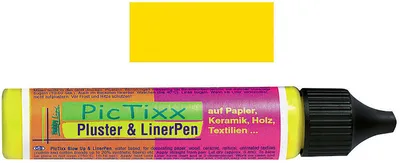 Produktbild von KREUL Pluster & LinerPen Hobby Line "PicTixx" sonnengelb 29 ml