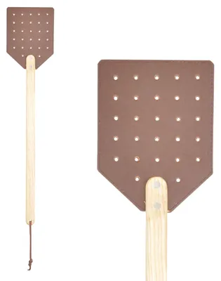 Produktbild von Stilvolle Fliegenklatsche aus Kunstleder und Eschenholz. Funktionales Design
