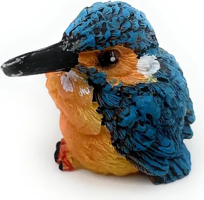 Produktbild von Onwomania Polyresin Figur Eisvogel Kolibri Vogel Trochilidae Tier Dekofigur aus Polyresin Blau 3 cm
