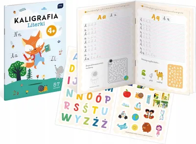 Produktbild von Malbuch mit Aufklebern Kalligraphie + Interd Aufgaben Kollektive Arbeit