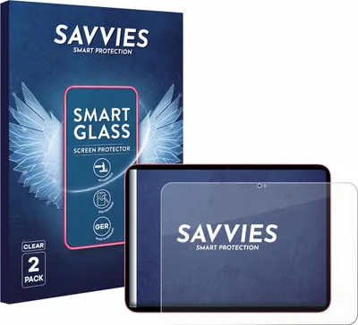 Produktbild von 2x Savvies Schutzglas Folie für Apple iPad 10.9" WiFi 2022 (10. Gen.) 9H Panzer Schutzfolie Glas Displayschutz klar transparent