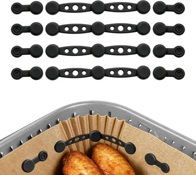 Produktbild von Magnetische Silikonschnallen für Backpapier in Heißluftfritteusen, 12 Stück