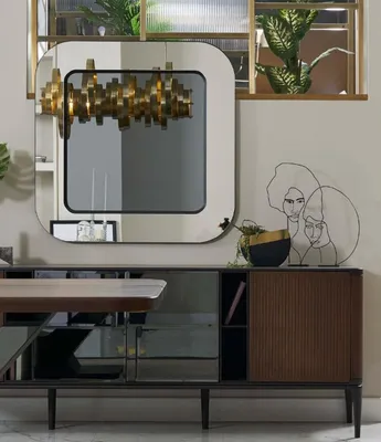 Produktbild von Essecke Essgruppe Esszimmermöbel Set Esszimmer 9tlg Holz Braun Tisch