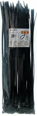 Produktbild von Robuste Kabelbinder - aus Nylon 66 - Schwarz - 4,8 mm Breite - 300 mm Länge - 100 Stück