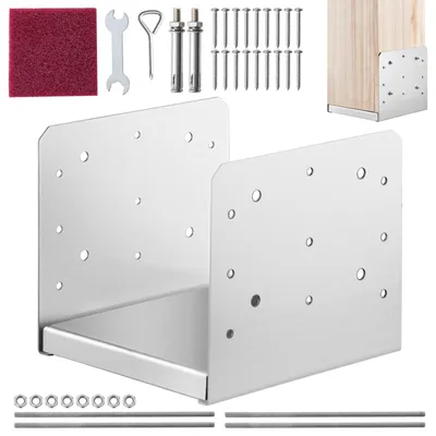 Produktbild von Pfostenträger aus Edelstahl 190 x 200 x 180 mm für Pergolen und Verandageländer