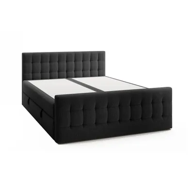 Produktbild von FEDVE Boxspringbett Yazo Royal Doppelbett Bettkästen Topper 200x200 cm Schwarz (Anthology 19)