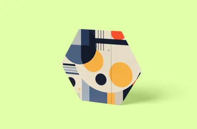 Produktbild von Bauhaus Hexagon Bild | Größe in cm: 20 x 20