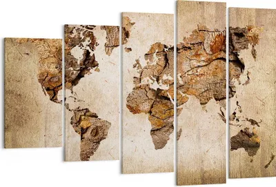 Produktbild von Bild auf Leinwand - Leinwandbild - Karte Welt modern - 150x100cm - Wand Bild - Wanddeko - Leinwanddruck - Bilder - Kunstdruck - Wanddekoration - Leinwand bilder - Wandkunst - EG150x100-3590