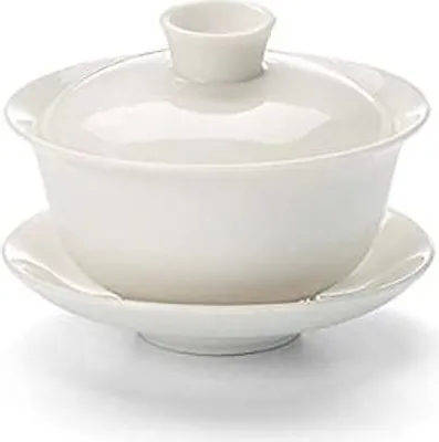 Produktbild von Gaiwan – traditionelle chinesische Teeschale aus Porzellan, Serie Aoi, 0,1 Liter Fassungsvermögen